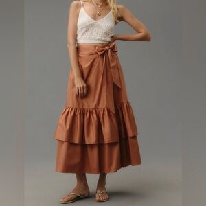 Anthropologie Hutch Wrap Midi Skirt size 8